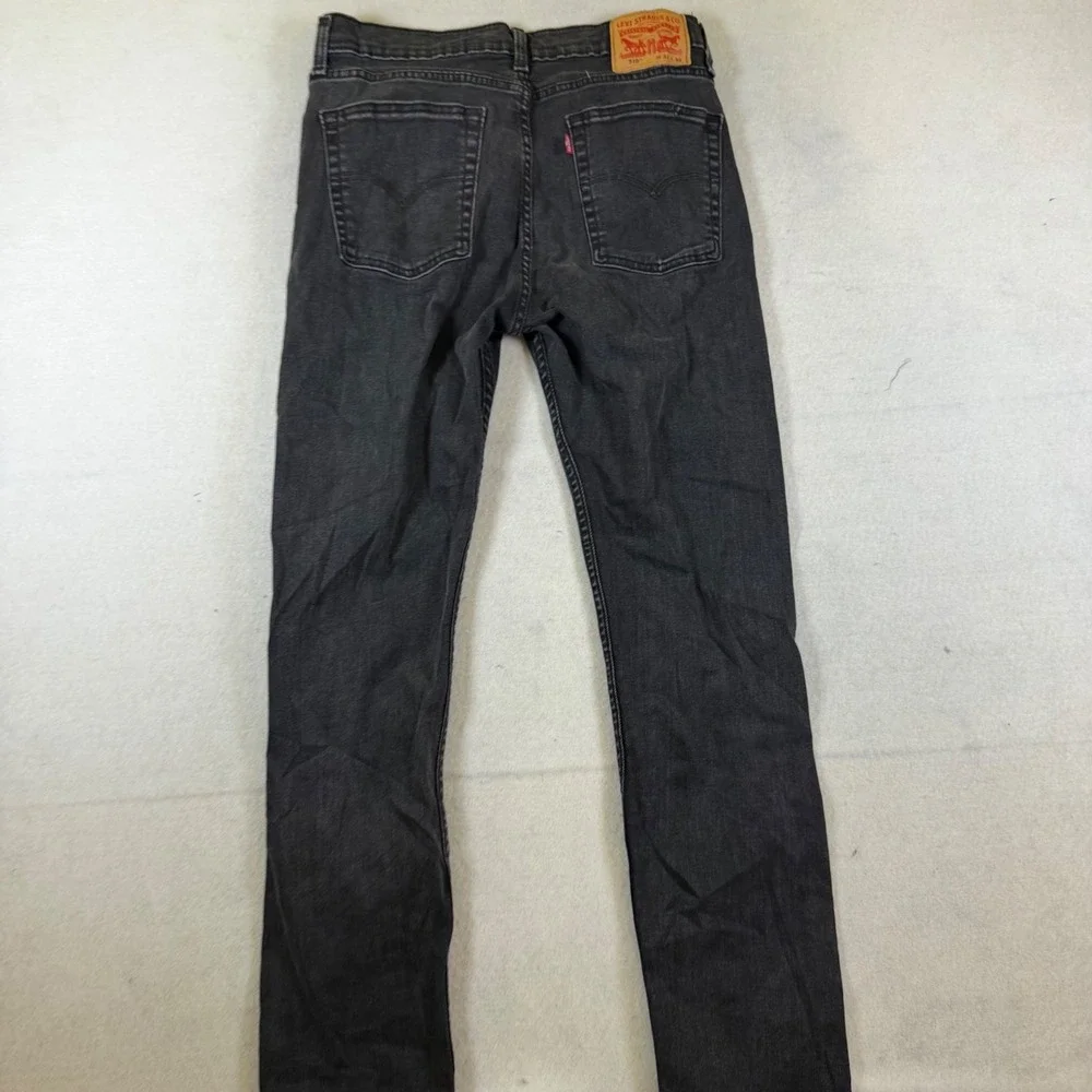 Levis 510 Skinny Fit Distressed Faded Black Denim Jeans Mens 31x32